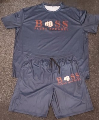 Sportkleidung Shirt u. Short Größe  6XL in blau