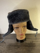 Vintage USSR Russian Army Ushanka Winter Hat Soldier SIZE 56.