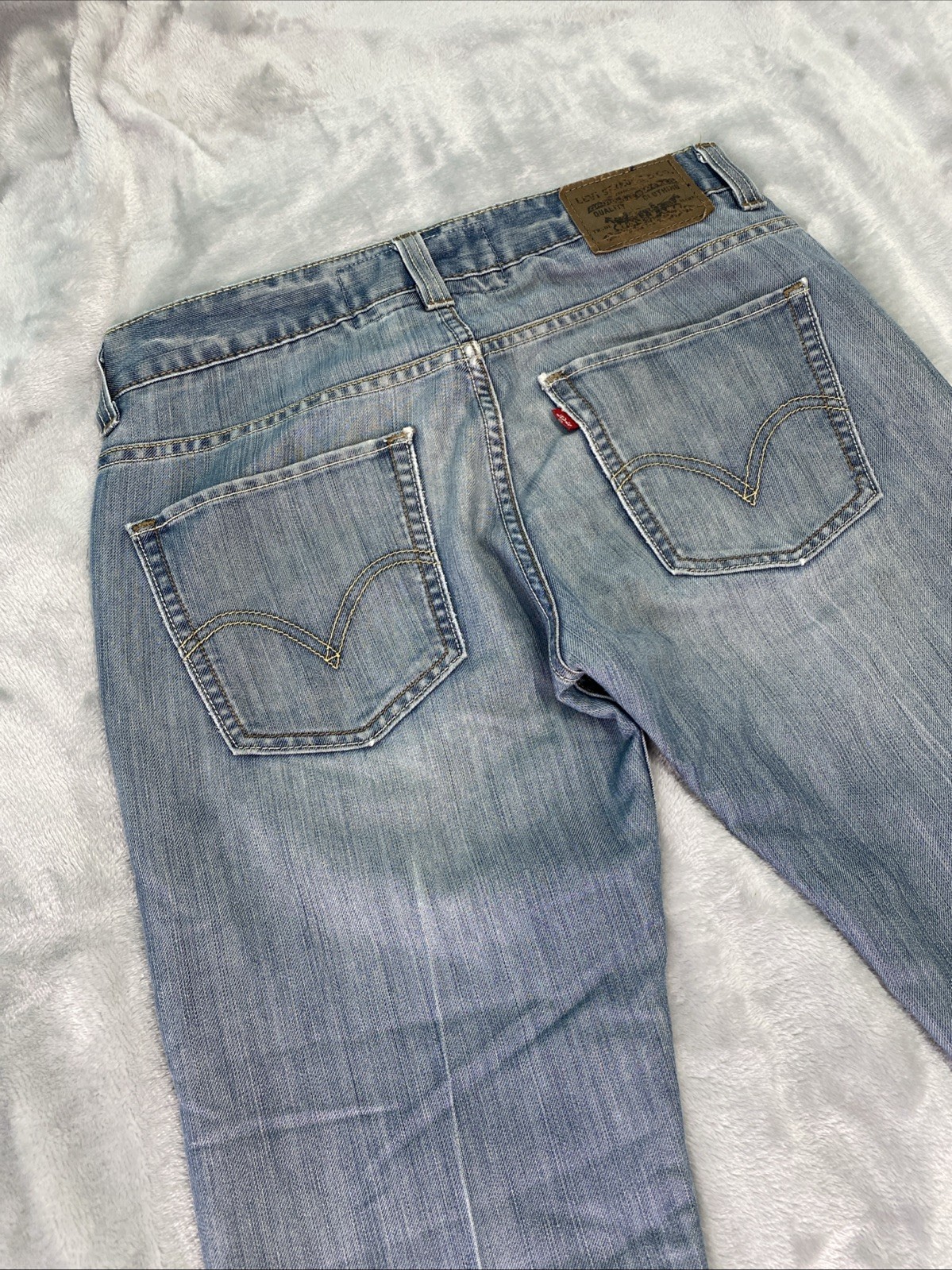 Vintage Levi’s 511 Skinny Jeans Men’s 32x30 Medium Wash Distressed Y2K 2000 image 9