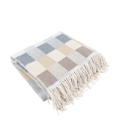 SANDNER Cintia Plaid Kuscheldecke Sofadecke Couchdecke Wohndecke 150x200 cm grau