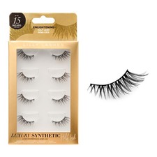 Luxury Synthetic Half Lashes - Natural Wispy Strips, Reusable Up to 15x, Pack