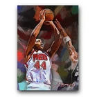 Derrick Coleman Art Card Limited 7/50 Edward Vela Signed (New Jersey Nets)