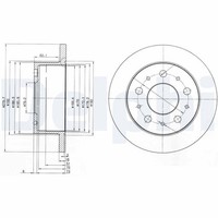 2X Delphi Bremsscheibe BG3923 FüR CitroËN Fiat Peugeot