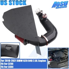 Cold Air Intake System Kit + Red Filter For BMW G20 B48 2.0L 320i 330i 2019-2025