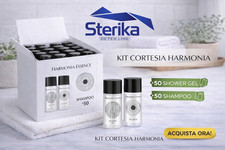 Kit Cortesia Harmonia – 100 pz | 50 Shampoo + 50 Shower Gel 20 ml | Hotel B&B