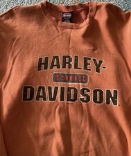 Vtg Harley Davidson Mens XL Orange Crewneck Sweatshirt Tennesse