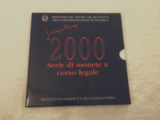 REPUBBLICA ITALIANA SERIE DIVISIONALE 2000 FDC " GIORDANO BRUNO "