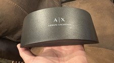 Armani Exchange AX Hard Sunglasses Glasses Case Black Clam Shell Clamshell Cloth