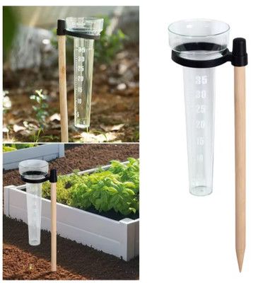 Outdoor Garden Rainfall Measurement Gauge Up To 35mm Polystyrene