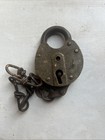 Vintage Brass Yale Pitted Heart Shaped Padlock Lock No Dustcover no key — photo 2
