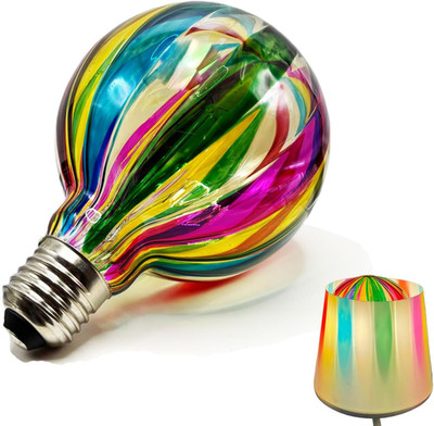 G95 Glass LED Light Bulb,E26 Base Warm Light 2700K 6 Watts LED Light Bulbs,Rainb
