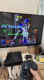 SEGA Saturn Black Home Console w/ 2 Controllers & 1 game Virtual On (MK-80000A)