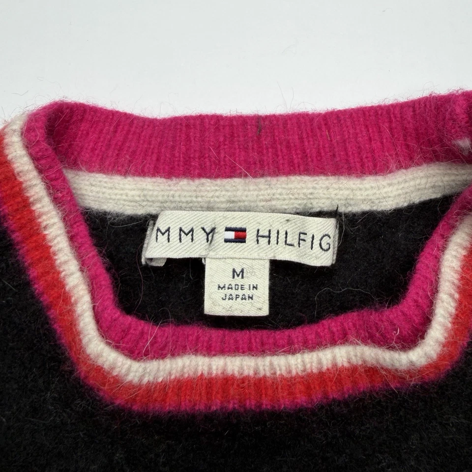 Vintage Tommy Hilfiger Womens Lambs Wool Short Sleeve Sweater Size M 1990’s Y2K - Image 2 of 4