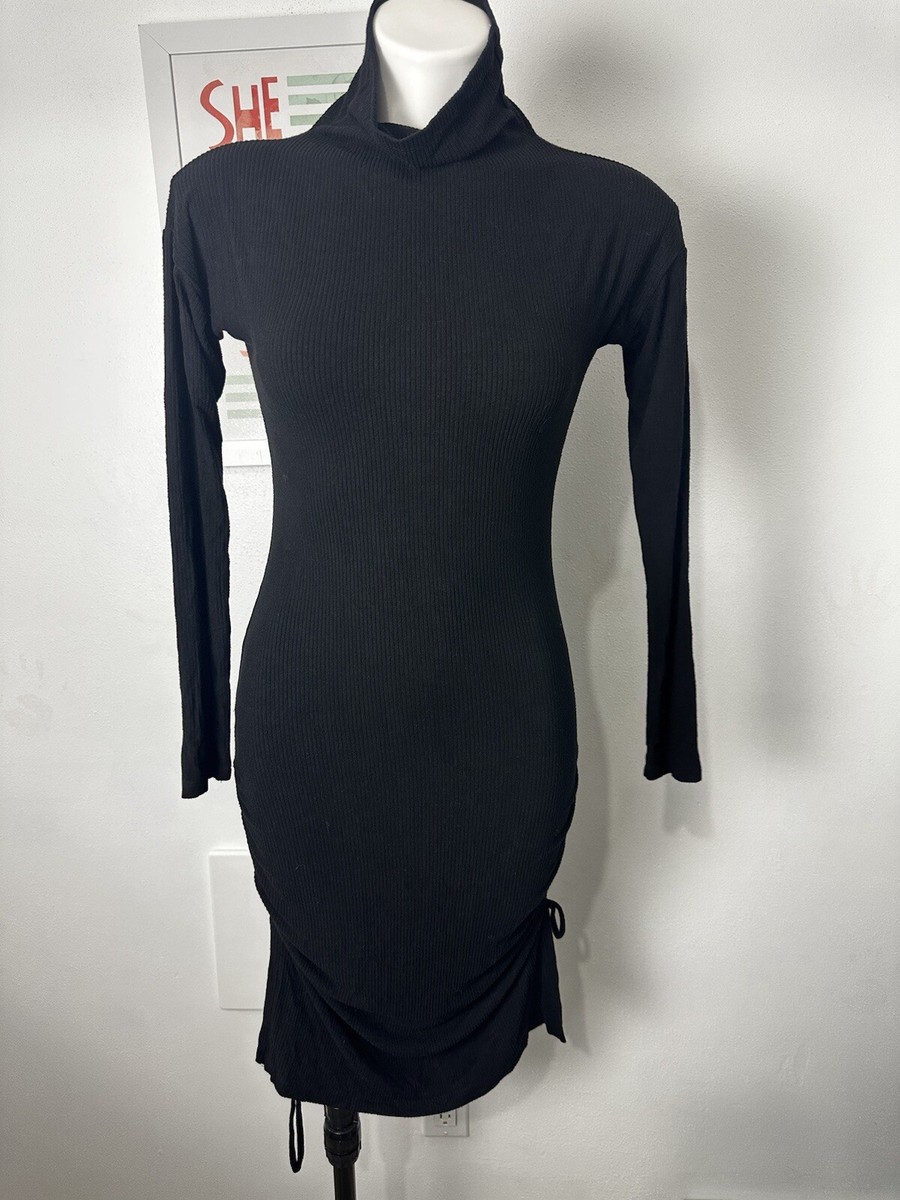 Anthropologie Saturday/Sunday Emily Ribbed Knit Midi Dress black Size XS |  eBay