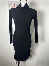 Anthropologie Saturday/Sunday Emily Ribbed Knit Midi Dress black Size XS