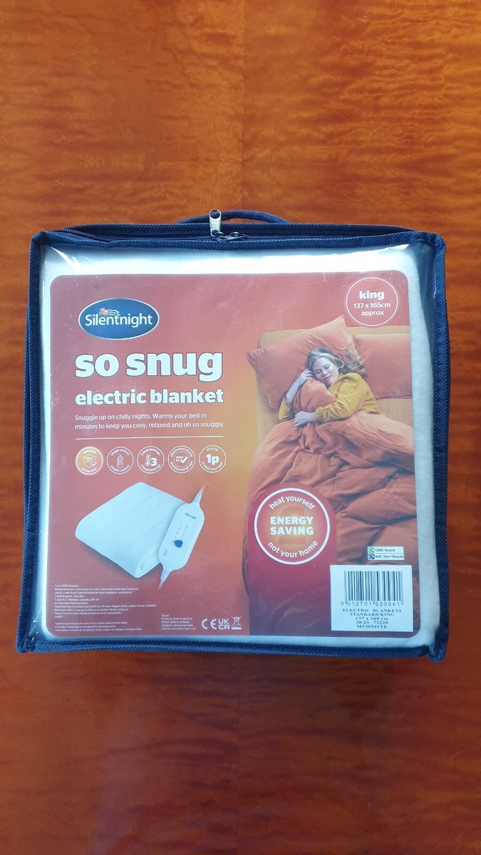 Silentnight King Size So Snug Electric Blanket White UK