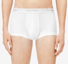  52 Calvin Klein Underwear Men's White Nb1497 Microfiber Low Rise Trunk Size XL