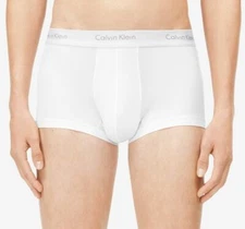 $52 Calvin Klein Underwear Men's White Nb1497 Microfiber Low Rise Trunk Size XL