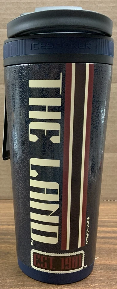 CLEVELAND GUARDIANS 26oz STAINLESS STEEL ICE SHAKER BOTTLE W/HANDLE WINCRAFT - Image 2 of 4