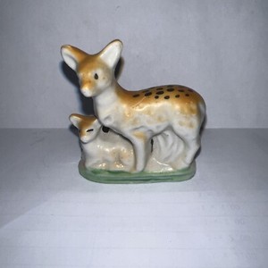 Vintage Doe and Fawn Deer Figurine - Japan