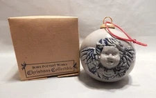 Rowe Pottery Works 1998 Joy to The World  Christmas Ornament