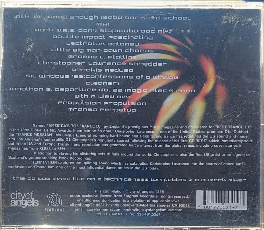 Temptation by Christopher Lawrence (1999, City Of Angels Records