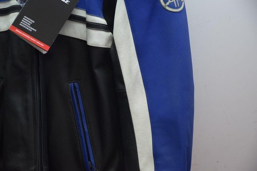 Giubbotto in Pelle da Moto Dainese Yamaha Motor Nero Bianco Blu TG. 52 30 - Foto 5 di 6