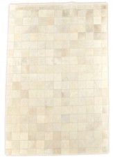 KUHFELL RINDER FELL TEPPICH CRREME WEISS PATCHWORK ca. 180 x 120 cm COWHIDE RUG