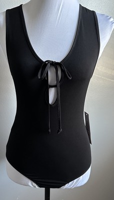 BCBG Generation NWT! Bodysuit Black Women s Size XXS Stretchy Top $68 MSRP