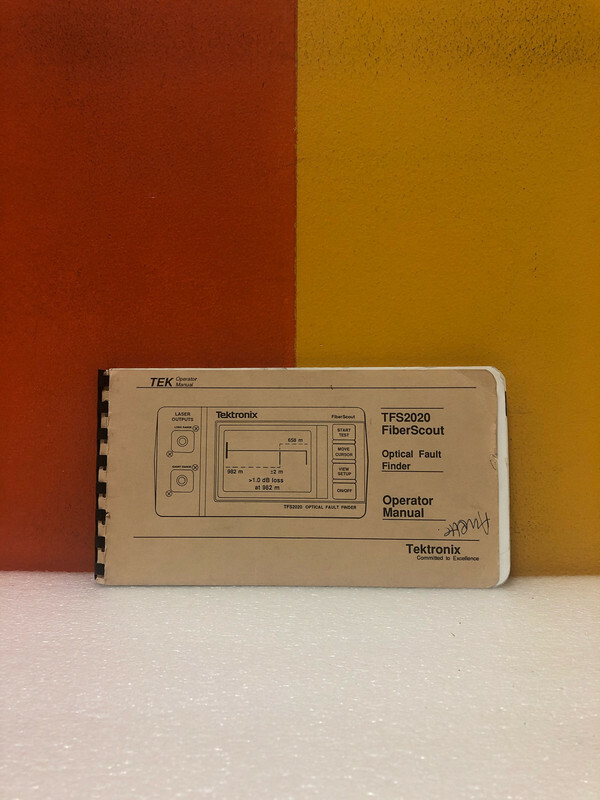 Tektronix TFS2020 Fiber Scout Optical Fault Finder User Guide
