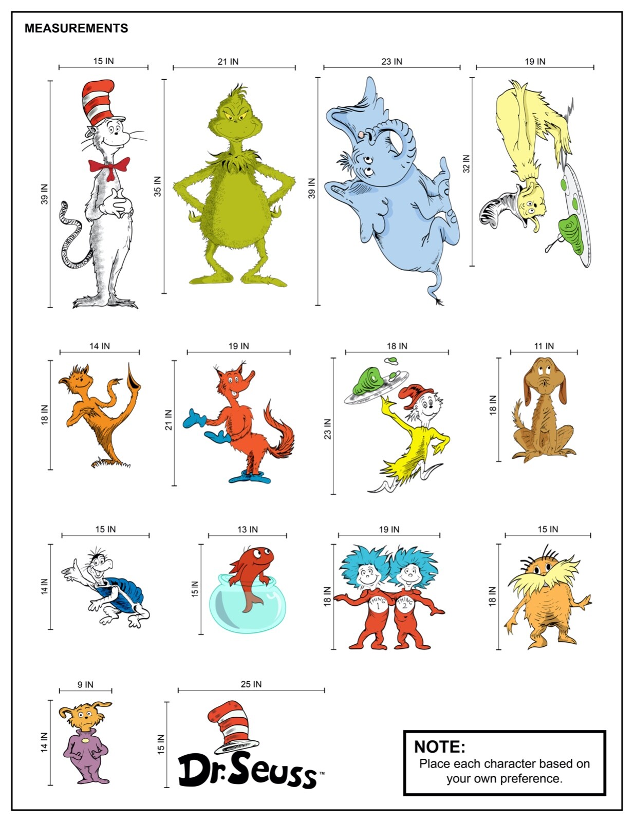 Dr Seuss Characters Pictures And Names