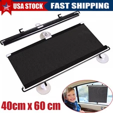 40cm*60cm Auto Retractable Car Side Window Sun Shade Cover Roller Visor Shield