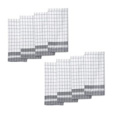 Kitchen Towels with Hanging Loop Set of 8 100 Cotton Dish Towels for Drying ...