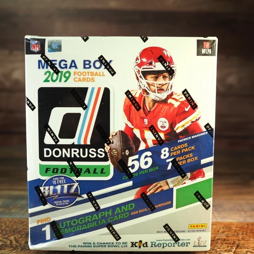2019 Panini Donruss Football Factory Sealed Mega Box 56 Cards Auto & Memorabilia