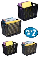 Office Storage Organizer Baskets For Binders Notebooks Folders Pack Of 2 Large Office Storage Organizer Baskets For Binders Notebooks Folders Pack Of 2 Large