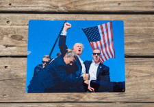DONALD J TRUMP 2024 7/13 Attempted Assassination America 9x12" Metal Sign SS266