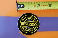 Mr Zog's Sex Wax Original 1980's Neon Yellow Black V22b Vintage Surfing STICKER