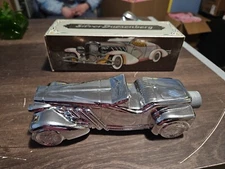  AVON Silver Duesenberg Car Wild Country After Shave-6 oz FULL 