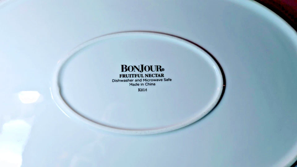 Louça de porcelana BonJour néctar frutífero 10 x 14" prato oval beija-flor - Imagem 3 de 4