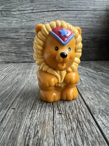 Vintage 90s Fisher Price Little People Circus Lion Figure Zoo