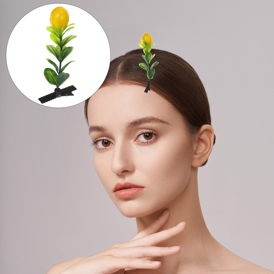 90 pcs Hair Clips Cute Topper Hair Clips Funny Hairpins Lemon Hair