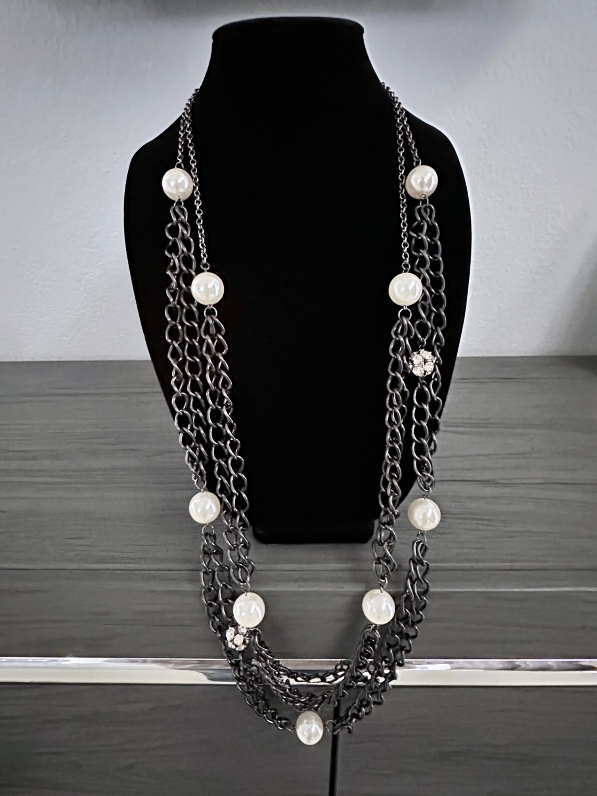 Express Multi Strand Chunky Long Statement Neckla… - image 2