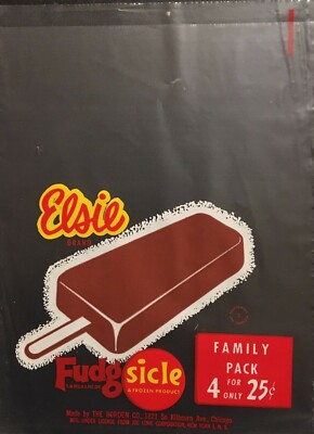 1950's Lot of 10 Elsie (Borden) Family Pack Fudgsicle Bags  NOS 