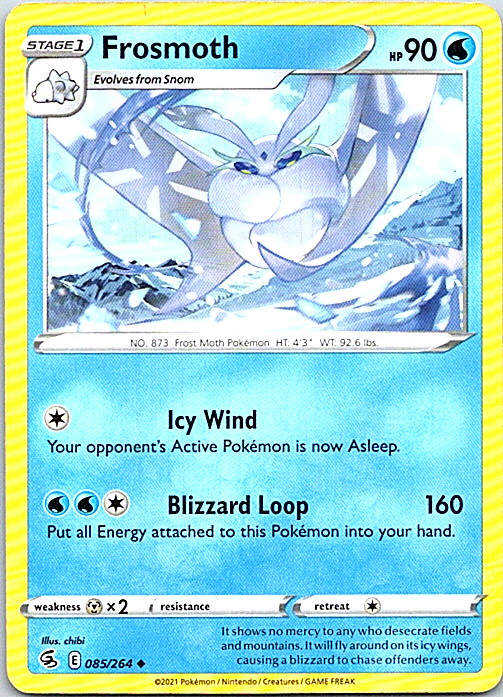 Frosmoth 085/264 Pokemon Fusion Strike Regular Light Play 