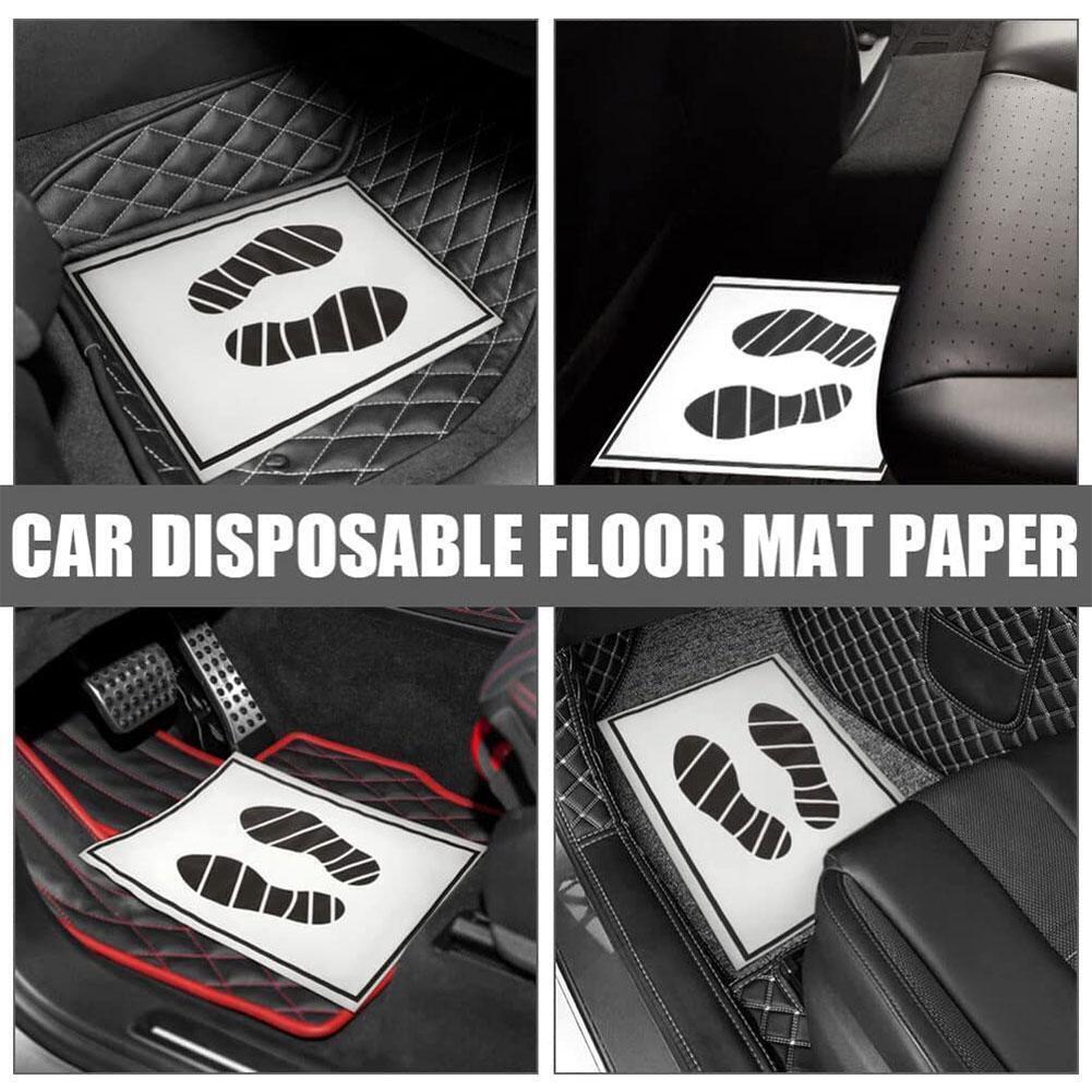 50 Disposable Paper Floor Mats for Cars and Home Protect Floors from
