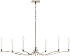 KICHLER Malene 6-Light Chandelier, Updated Traditional Light in Polished Nickel,