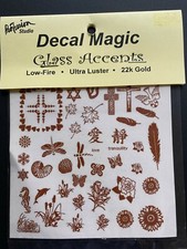Assorted Black Low Fire Glass Fusing Decals Profusion Studio 22 K Gold