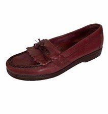 SAS Women's Size 5.5 Kiltie Tassel Fringe Loafer Slip On Burgundy Tripad Comfort