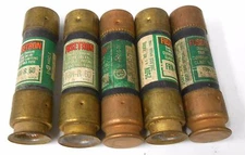 BUSSMANN FUSETRON 2) FRN-R-50 50 AMP, 3) FRN-R 60 60 AMP, 250VAC, LOT OF 5