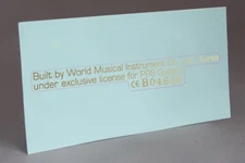 PRECUT PAUL REED SMITH REAR HEADSTOCK TEXT (GOLD) WATER SLIDE DECAL for GUITAR